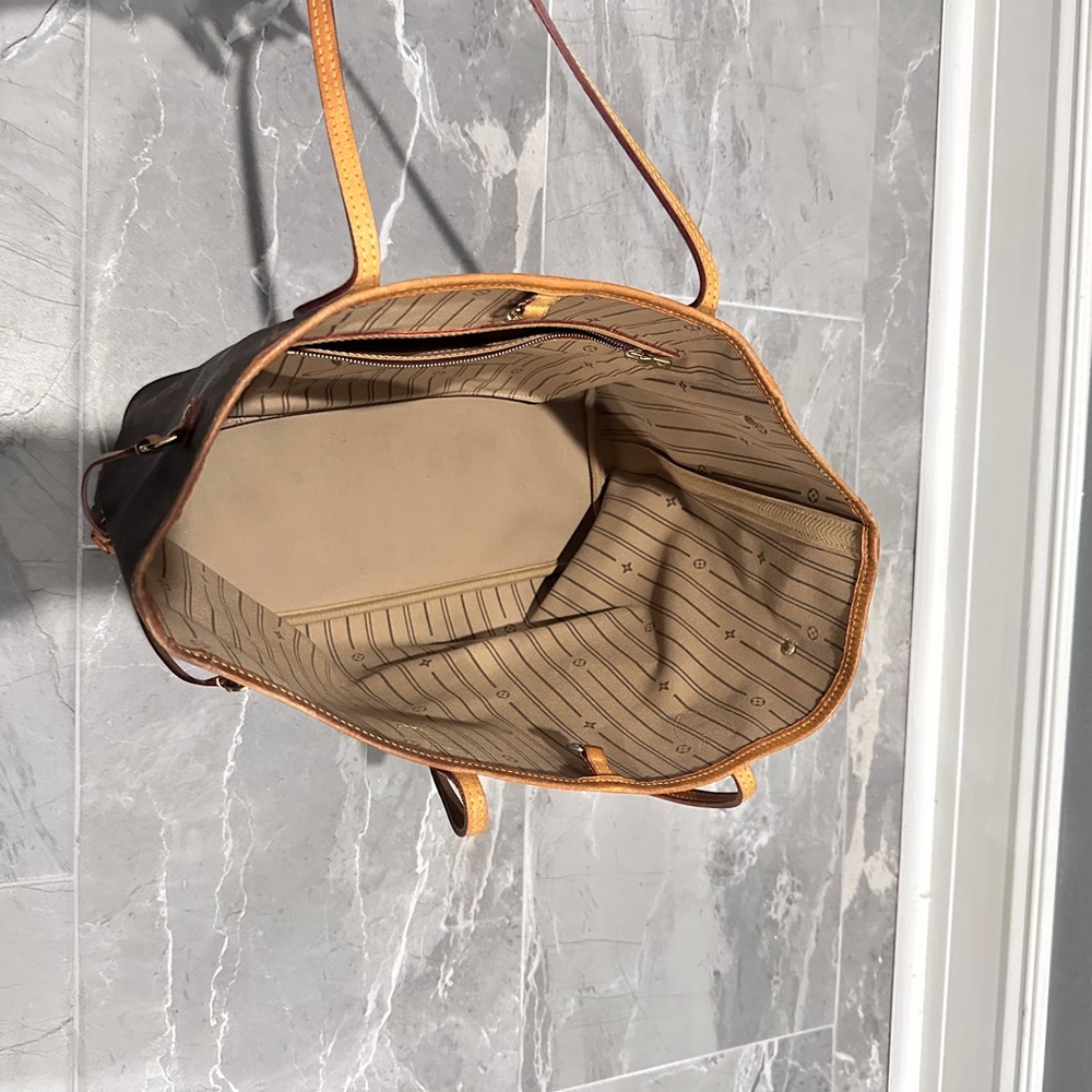 Louis Vuitton Brown and Tan Monogram Tote - Picture 3 of 3